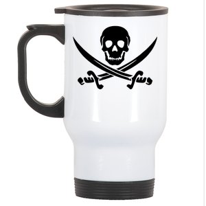 Pirate Skull & Cross Swords Stainless Steel Travel Mug