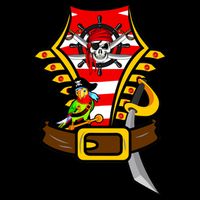 Pirate Skull & Parrot Costume  Drawstring Bag