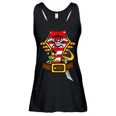 Pirate Skull & Parrot Costume  Ladies Essential Flowy Tank