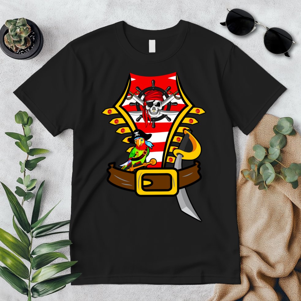 Pirate Skull & Parrot Costume  Premium T-Shirt