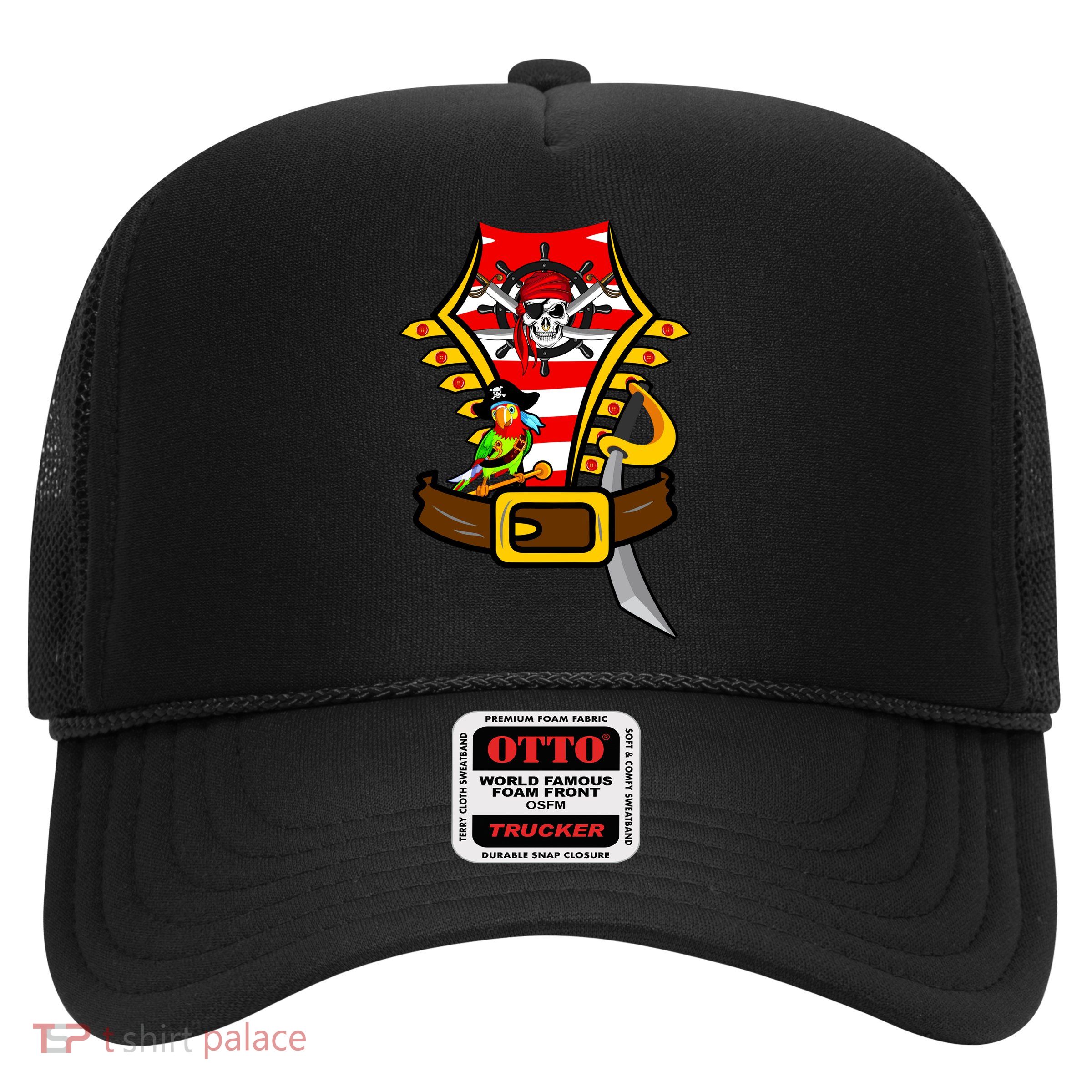 Pirate Skull & Parrot Costume  Trucker Hat