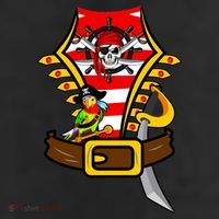 Pirate Skull & Parrot Costume  Trucker Hat
