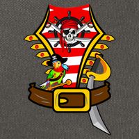 Pirate Skull & Parrot Costume  Cotton Canvas Backpack
