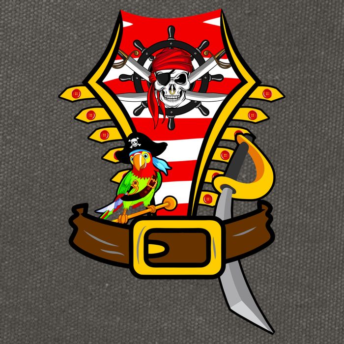 Pirate Skull & Parrot Costume  Cotton Canvas Backpack