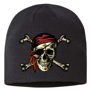 Pirate Skull Crossbones Sustainable Beanie