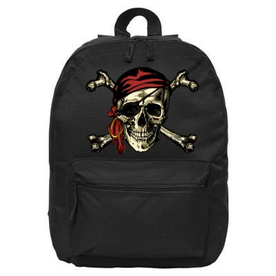 Pirate Skull Crossbones 16 in Basic Backpack