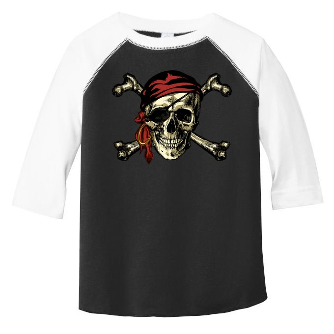 Pirate Skull Crossbones Toddler Fine Jersey T-Shirt