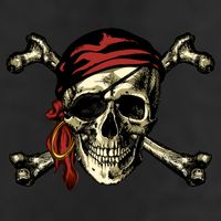 Pirate Skull Crossbones Golf Towel