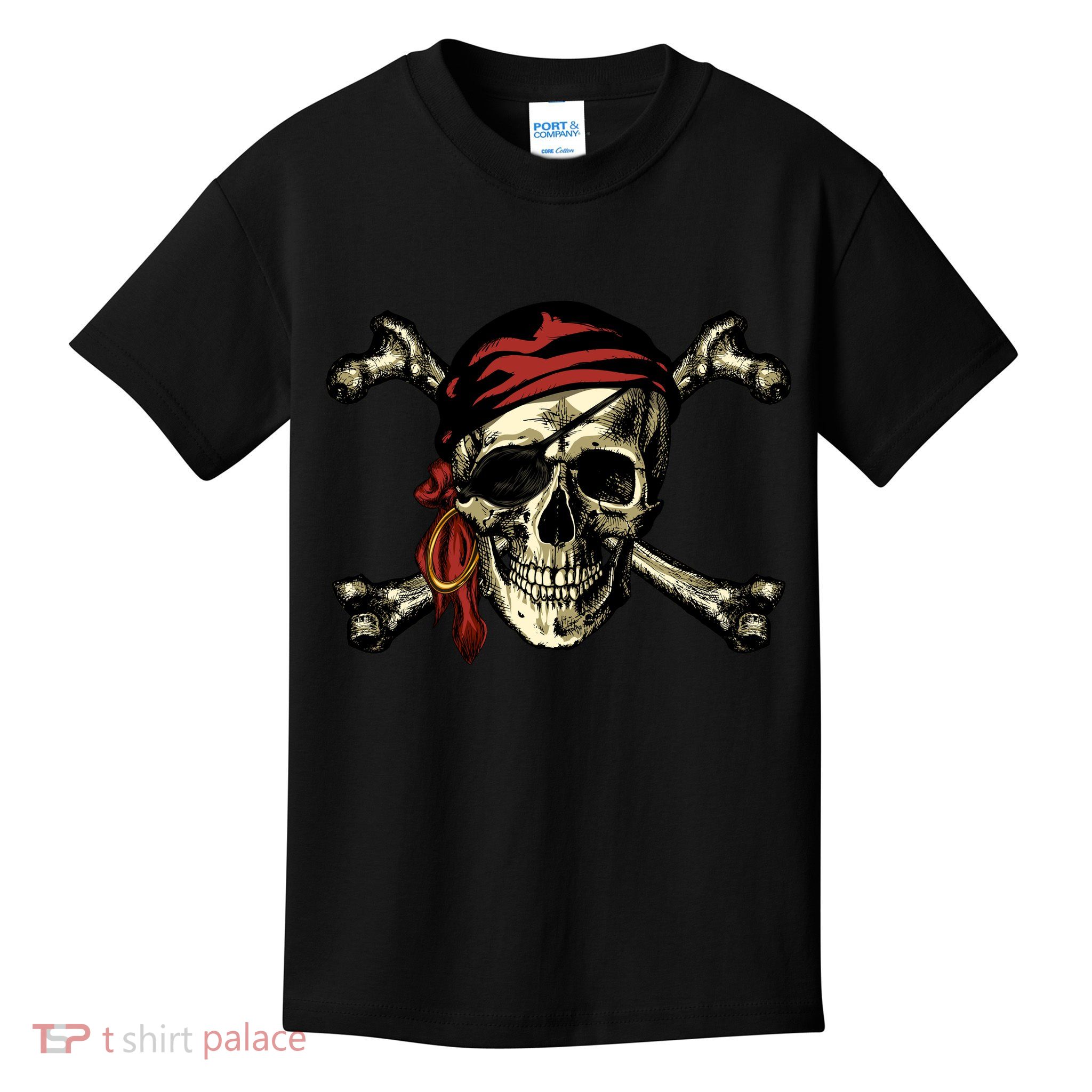 Pirate Skull Crossbones Kids T-Shirt