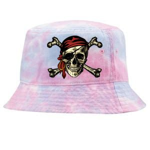 Pirate Skull Crossbones Tie-Dyed Bucket Hat