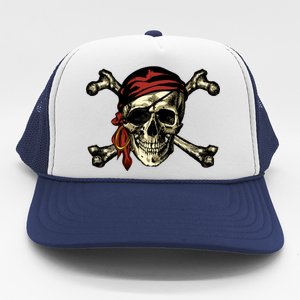 Pirate Skull Crossbones Trucker Hat