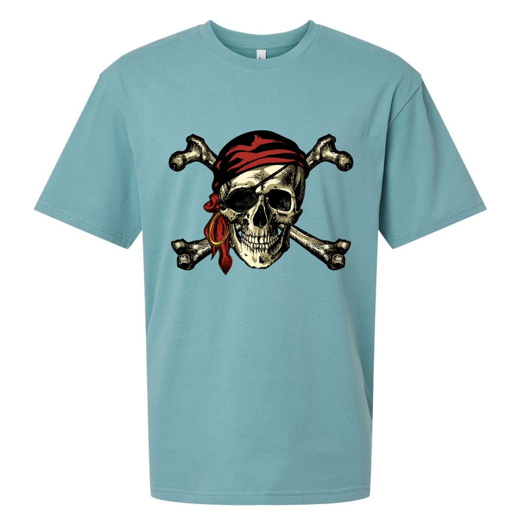 Pirate Skull Crossbones Sueded Cloud Jersey T-Shirt