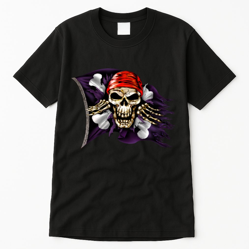 Pirate Skull Flag Tall T-Shirt