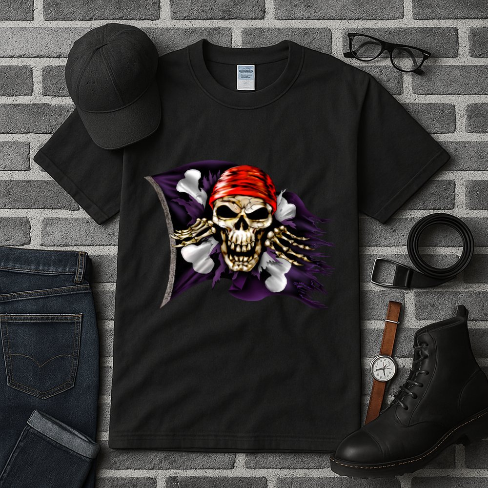 Pirate Skull Flag Tall T-Shirt