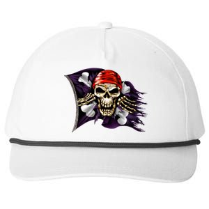 Pirate Skull Flag Snapback Five-Panel Rope Hat