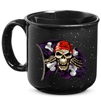 Pirate Skull Flag 15oz Campfire Ceramic Mug
