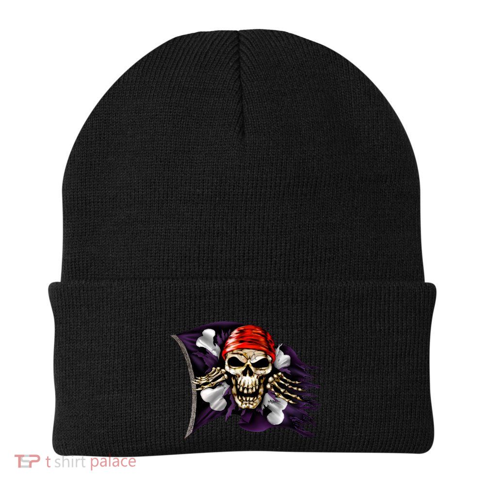 Pirate Skull Flag Knit Cap Winter Beanie