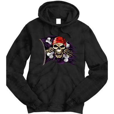 Pirate Skull Flag Tie Dye Hoodie