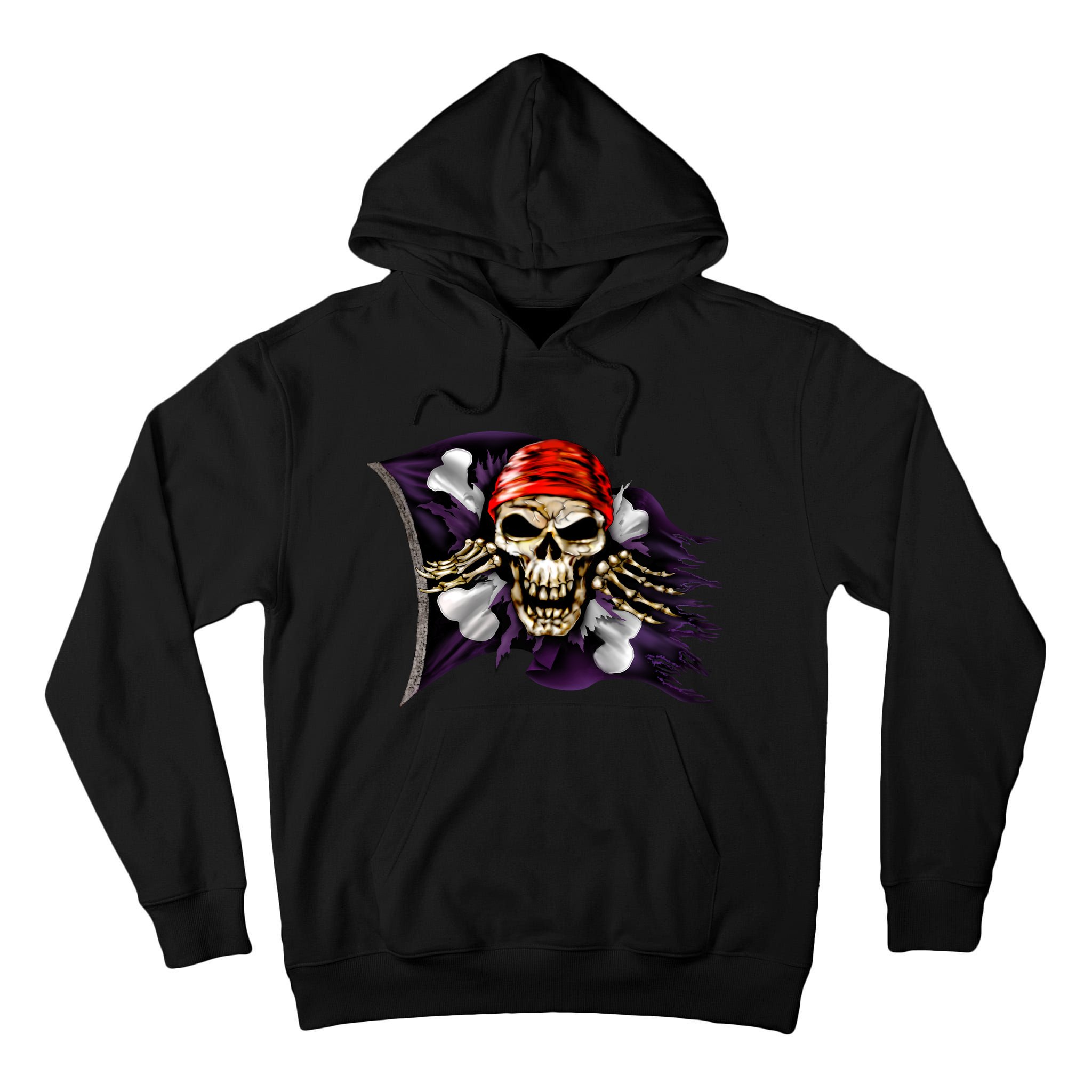 Pirate Skull Flag Tall Hoodie