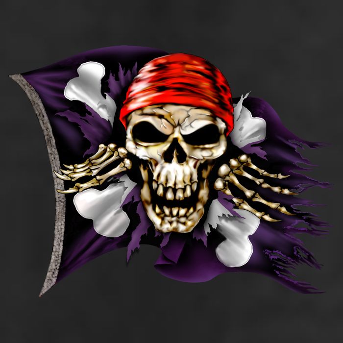 Pirate Skull Flag Golf Towel