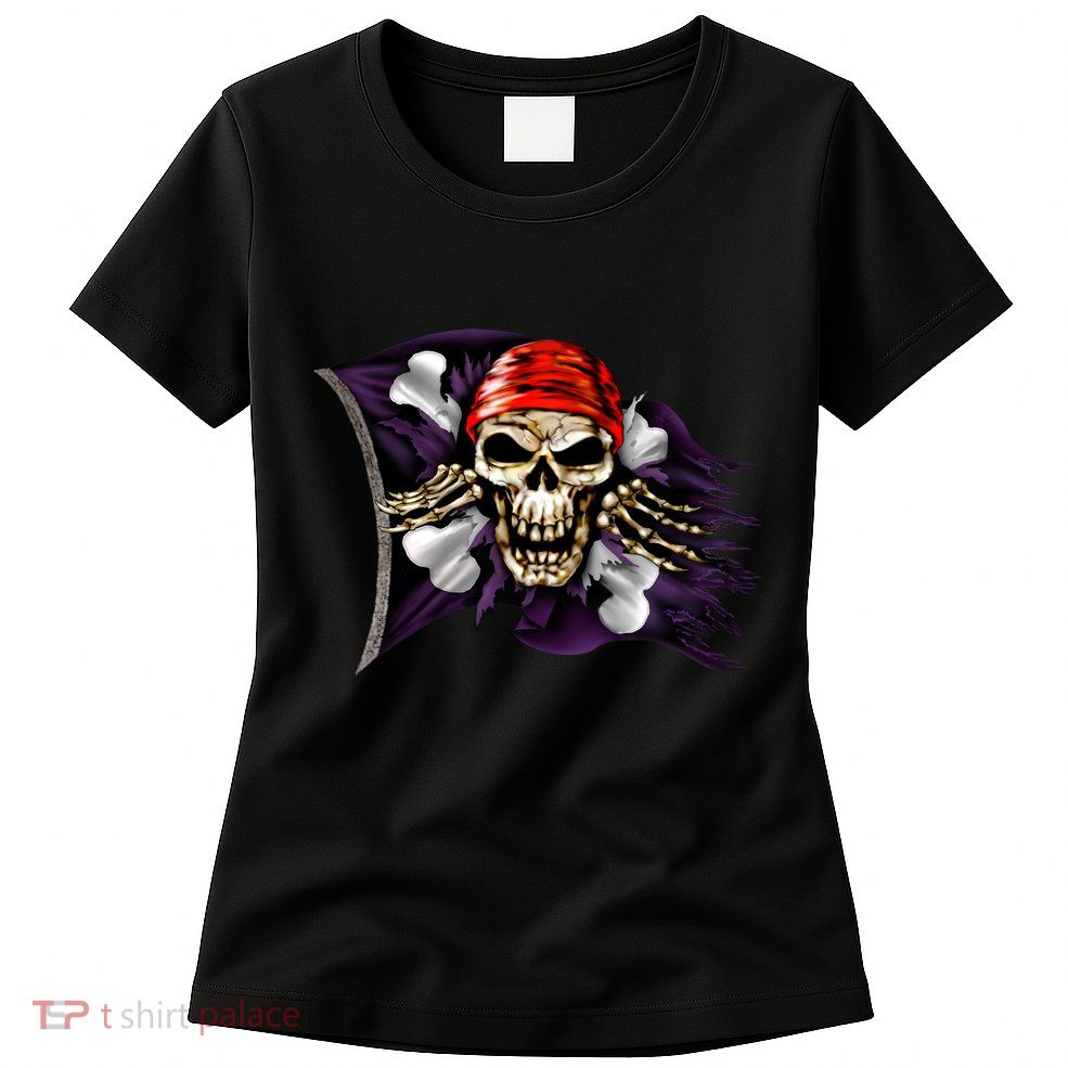Pirate Skull Flag Womens T-Shirt