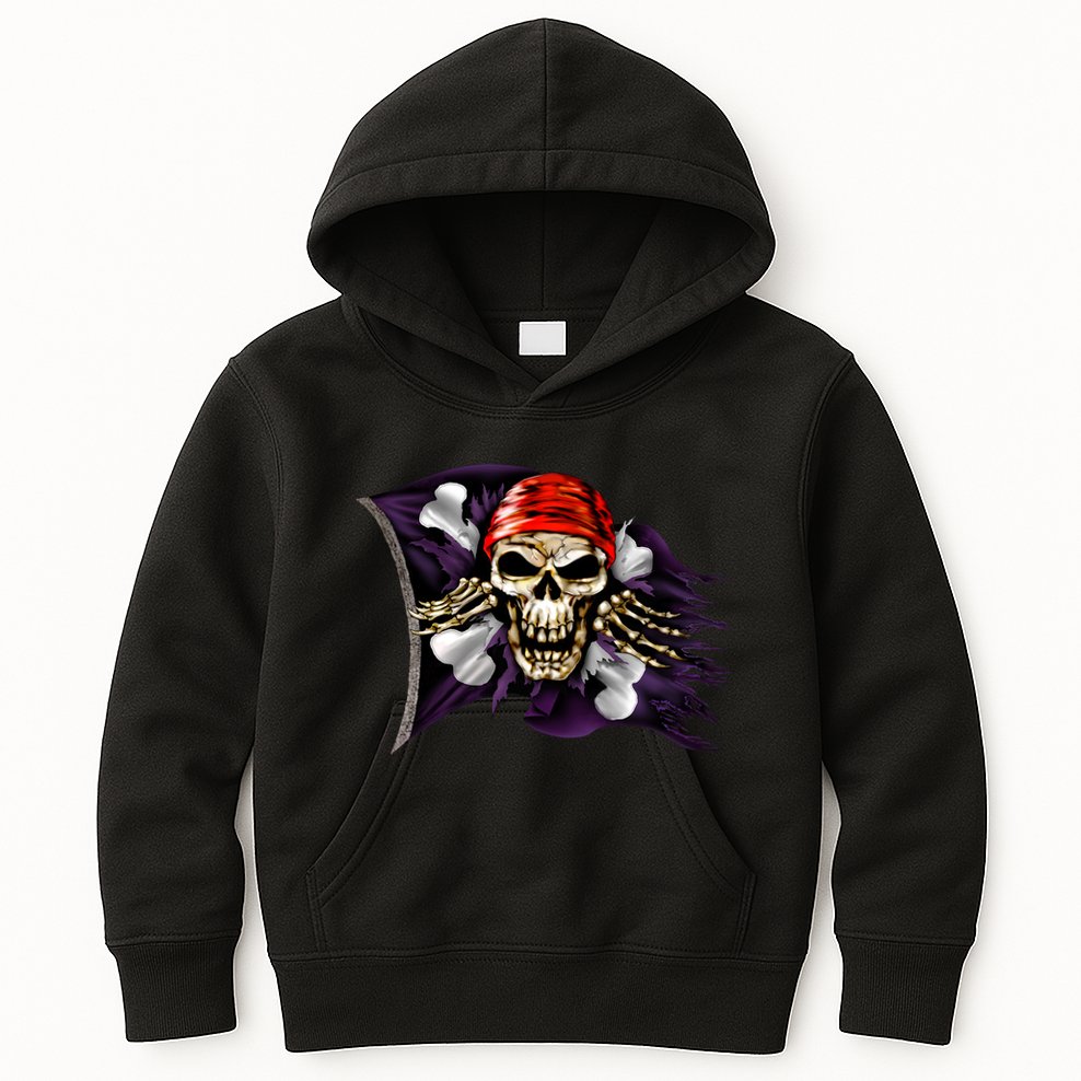 Pirate Skull Flag Kids Hoodie
