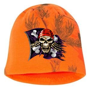 Pirate Skull Flag Kati - Camo Knit Beanie