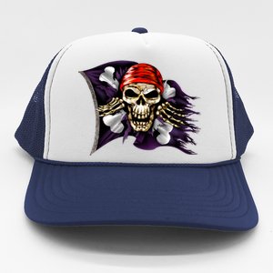 Pirate Skull Flag Trucker Hat