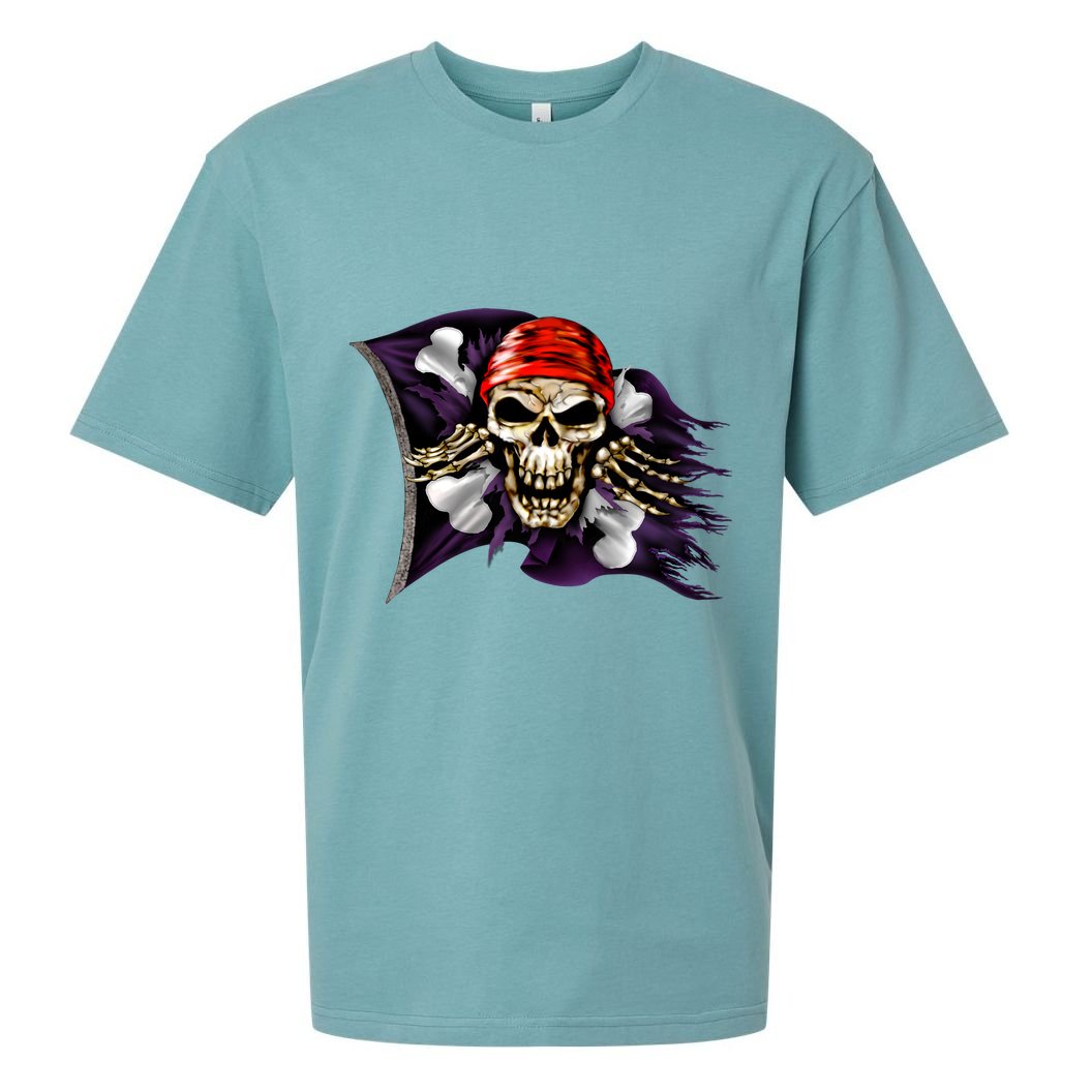Pirate Skull Flag Sueded Cloud Jersey T-Shirt