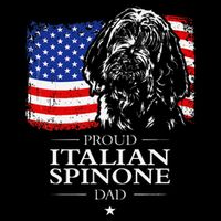 Proud Italian Spinone Dad American Flag Patriotic Dog Gift Mug