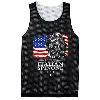 Proud Italian Spinone Dad American Flag Patriotic Dog Gift Mesh Reversible Basketball Jersey Tank