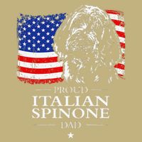 Proud Italian Spinone Dad American Flag Patriotic Dog Gift Hoodie