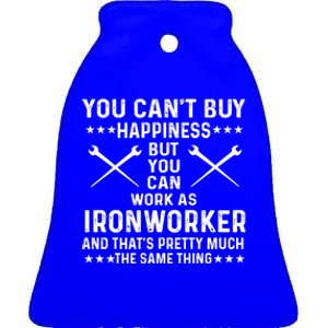 Proud Ironworker Saying Gift Ceramic Bell Ornament