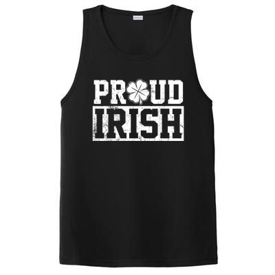 Proud Irish St. Patrick's Day Shamrock Lucky PosiCharge Competitor Tank