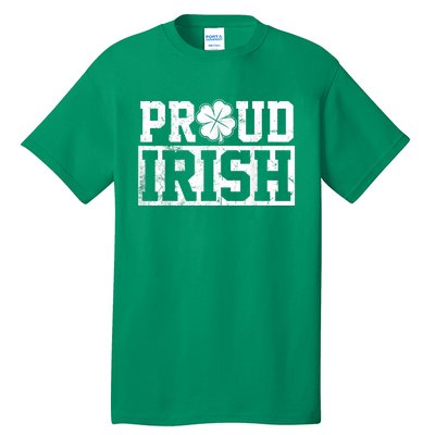 Proud Irish St. Patrick's Day Shamrock Lucky Tall T-Shirt