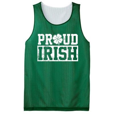 Proud Irish St. Patrick's Day Shamrock Lucky Mesh Reversible Basketball Jersey Tank