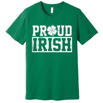 Proud Irish St. Patrick's Day Shamrock Lucky Premium T-Shirt