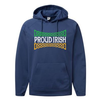 Proud Irish St. Patrick's Day Colorful Celtic Pride Performance Fleece Hoodie