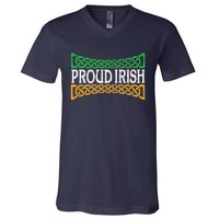 Proud Irish St. Patrick's Day Colorful Celtic Pride V-Neck T-Shirt