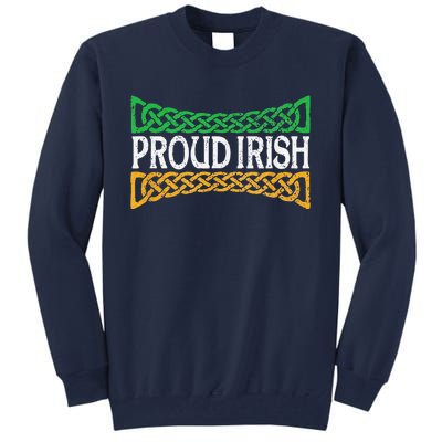 Proud Irish St. Patrick's Day Colorful Celtic Pride Tall Sweatshirt