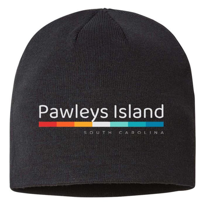 Pawleys Island Sc South Carolina Retro Design Sustainable Beanie