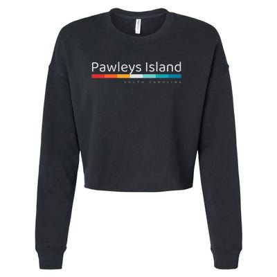 Pawleys Island Sc South Carolina Retro Design Cropped Pullover Crew