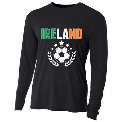 Proud Ireland Soccer Fans Jersey Support Irish Football Cooling Performance Long Sleeve Crew
