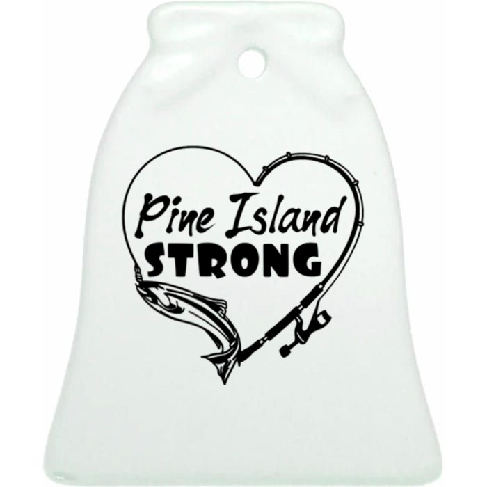 Pine Island Strong Ceramic Bell Ornament