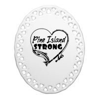 Pine Island Strong Ceramic Oval Ornament