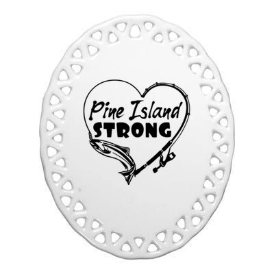 Pine Island Strong Ceramic Oval Ornament