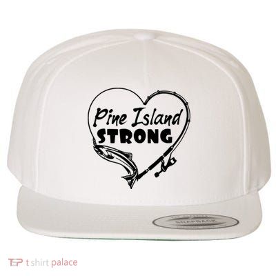 Pine Island Strong Wool Snapback Cap