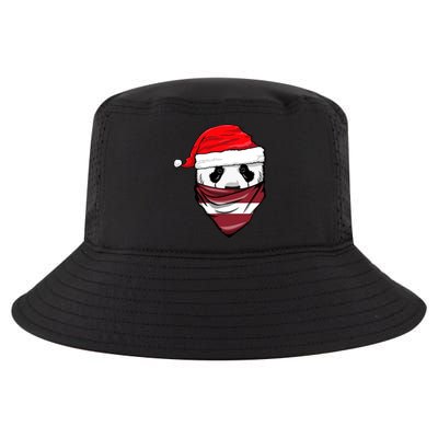 Panda In Santa's Hat And Latvia Flag Bandana Christmas Gift Cool Comfort Performance Bucket Hat