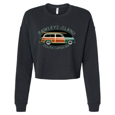 Pawleys Island South Carolina Surfing Cropped Pullover Crew