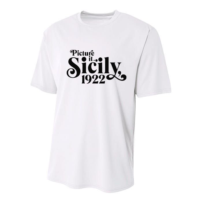 Picture It Sicily 1922 Youth Performance Sprint T-Shirt